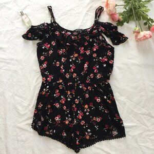 F21 Floral Spaghetti Strap Romper